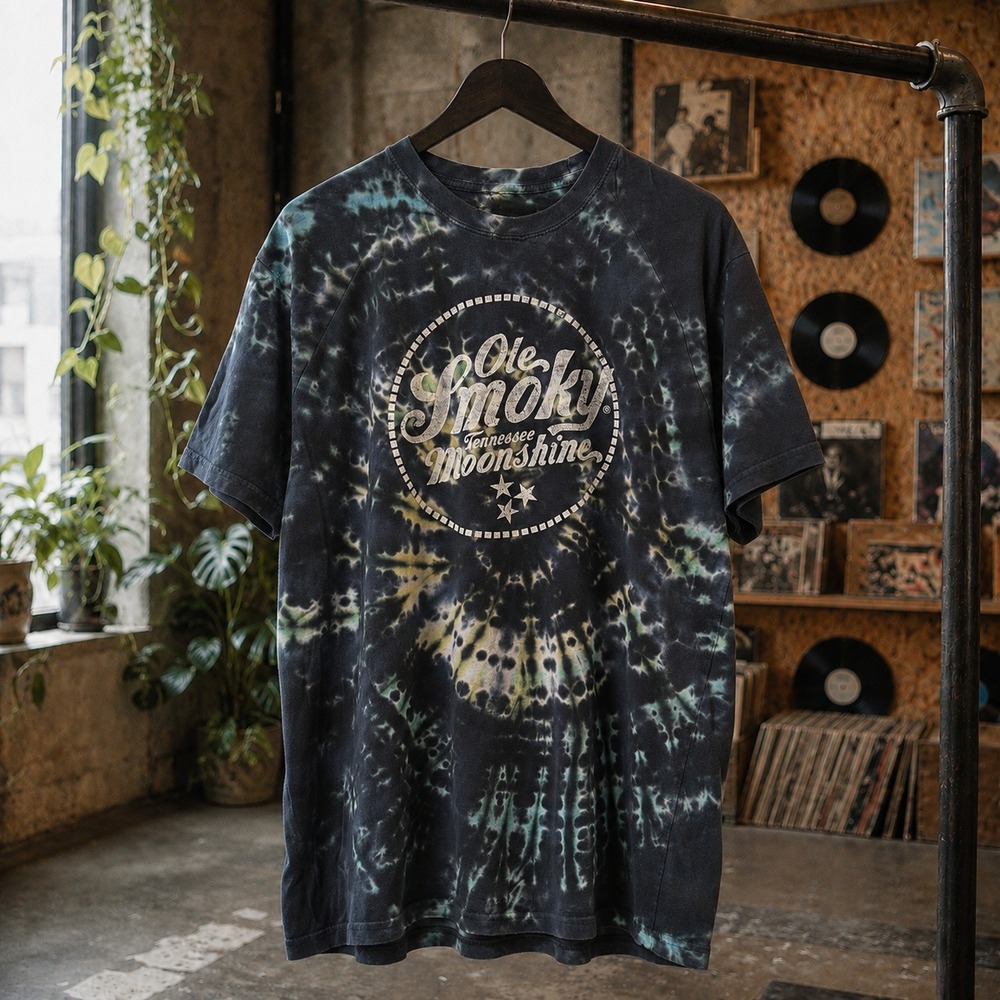 Large Ole Smoky Moonshine Tennessee‎ Moonshine Tie-Dye T-Shirt